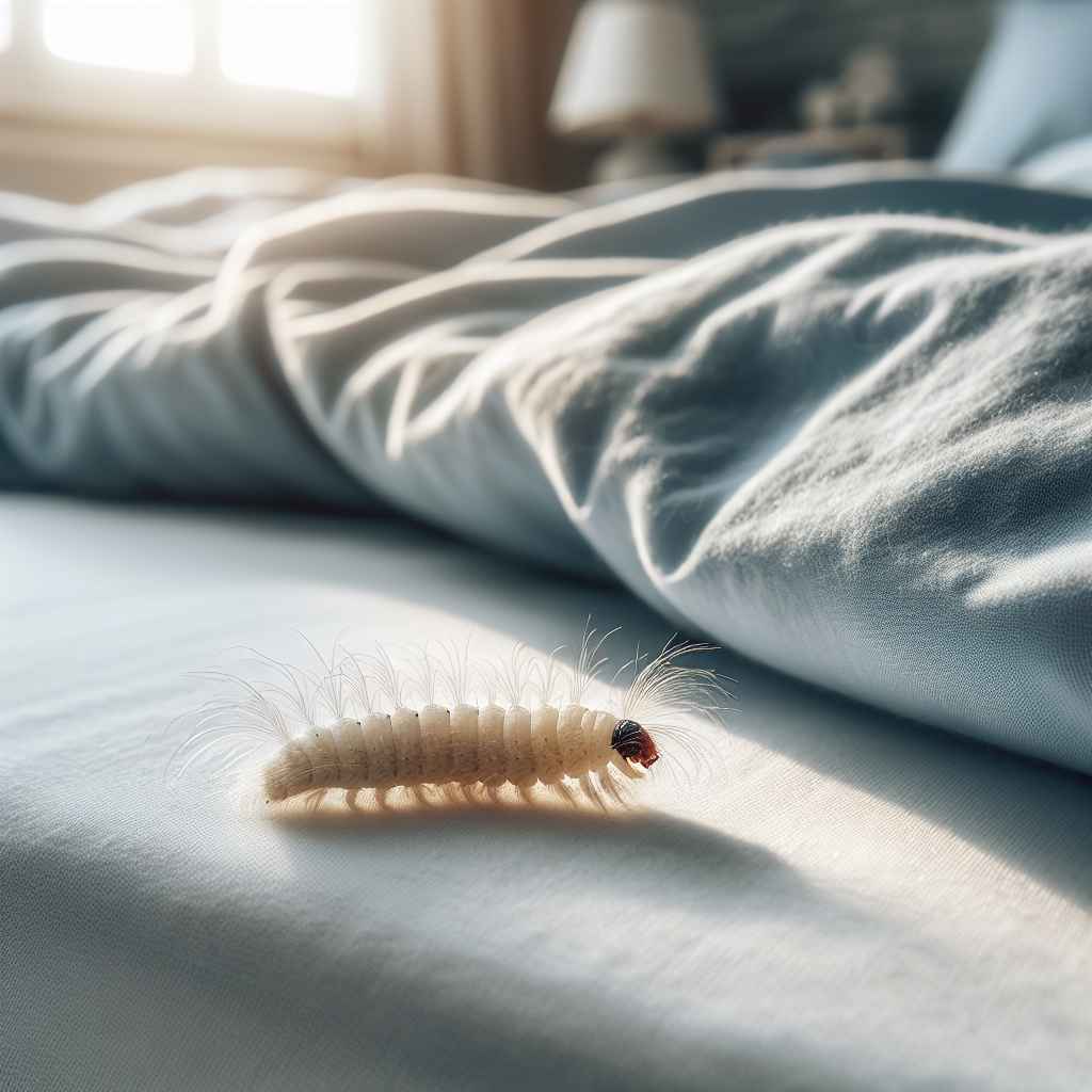 speckkäfer larve im bett